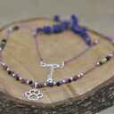 Łapa / Łapka psia / kocia - naszyjnik, srebro 925, turmalin