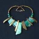 ELEGANCKO Agat i hemetyt Naszyjnik unikatowy ręcznie robiony PREZENT luksusowy