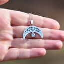 Wiosenna Lunula z Akwamarynem