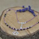 Łapa / Łapka psia / kocia - naszyjnik, srebro 925, turmalin