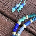 Summer vibe w morskościach - krótki naszyjnik boho z koralików aqua