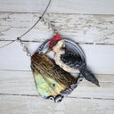 Naszyjnik dzięcioł z labradorytem