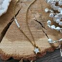 Naszyjnik z gwiazdką i kamieniem księżycowym