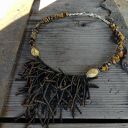 Naszyjnik Tygrysie Oko Patyczaki Etno Boho Kaskada Kolorowa 24.111