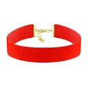 niepowtarzalne naszyjniki choker wide - red velvet