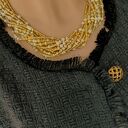 Naszyjnik Perłowe Złote Szklane Korale 25.171