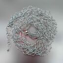 Naszyjnik Koraliki Drobinki Srebrne