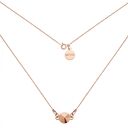 ręcznie zrobione naszyjnik z różowego złota z kryształem rose gold swarovski® crystal