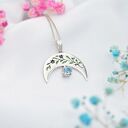 Wiosenna Lunula z Akwamarynem