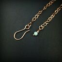 Miedziany naszyjnik z amazonitem - perfumetka wire wrapping