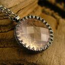 Naszyjnik Serca - Różowy Kwarc Srebro IV