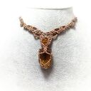 Naszyjnik „Promień Słońca” - ręcznie pleciony handmade