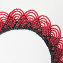 Naszyjnik choker „Mroczna Pokusa” - czerwono-czarna kolia z koralików