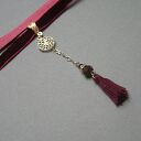 Choker - /trok/ burgund /
