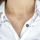 Delikatny naszyjnik z kółkiem srebro