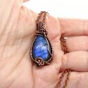 Miedziany naszyjnik z labradorytem