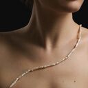 Naszyjnik z różowego złota z pereł naturalnych