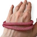 Różowo-srebrny naszyjnik z koralików retro - handmade z czeskich koralików