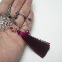 Naszyjnik boho Alloys Collection z perłami Majorka i rozetą ażur - stal szlachetna
