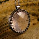 Naszyjnik Serca - Różowy Kwarc Srebro IV