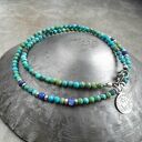 turkusowy naszyjnik srebro 925