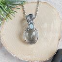 Naszyjnik Kryształ Górski "Lodowy Strumień" stal chirurgiczna wisiorek