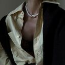 różowe naszyjniki pozłacany z różowego złota z pereł