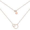 ręczne wykonanie naszyjnik z różowego złota z dwoma kołami