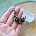 Naszyjnik z księżycowym wisiorem z onyksami czarnymi