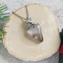 Naszyjnik Agat River Lace "Zimowy Brzeg" stal chirurgiczna wisiorek handmade