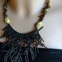 Naszyjnik Tygrysie Oko Patyczaki Etno Boho Kaskada Kolorowa 24.111