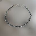 Naszyjnik Perla Szara Gnieciona Minimalizm 24.94