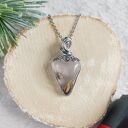 Naszyjnik Agat River Lace "Zimowy Brzeg" stal chirurgiczna wisiorek