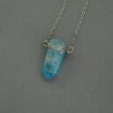 Naszyjnik Talizman z Niebieskim Kryształem Górskim - Wire Wrapping