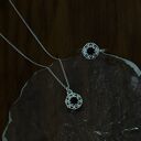 Srebrny naszyjnik z onyksem