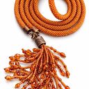 Naszyjnik Lariat Z Bursztynkami