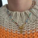 Kolorowy naszyjnik, miks agatów