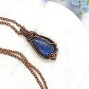 Miedziany naszyjnik z labradorytem