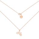 Naszyjnik z rowerem z różowego złota