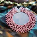 Naszyjnik Krywulka Różowa Perłowa 0055