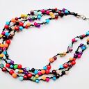 Multicolor naszyjnik ze sznurka i szkła