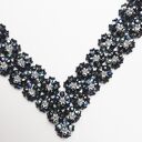 Naszyjnik „Wielki Gatsby” - ręcznie tkany choker z koralików szklanych (V-shape)