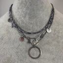 Naszyjnik kaskadowy z iolitem