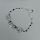 Oryginalny naszyjnik lapis lazuli kryształ górski wire wrapping