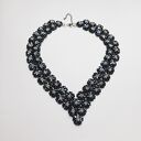 Naszyjnik „Wielki Gatsby” - ręcznie tkany choker z koralików szklanych (V-shape)