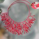 Naszyjnik Koralikowy Patyczaki Czerwone 23.61