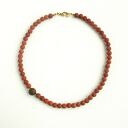 Agat z druzą i jaspis królewski Naszyjnik z detalem