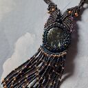 naszyjnik z efektownym labradorytem "Dusk"