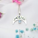 Wiosenna Lunula z Akwamarynem