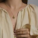 handmade złoty naszyjnik ze słoneczkiem